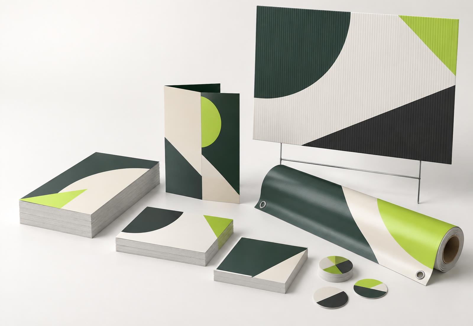 Professional campaign leaflets, Correx sign, postcards, stickers and banner